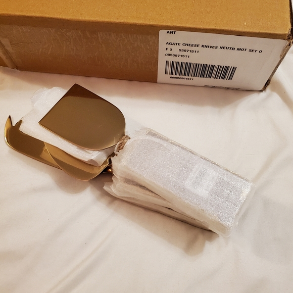 Anthropologie Agate Cheese Knives, set of 3 - Picture 5 of 7